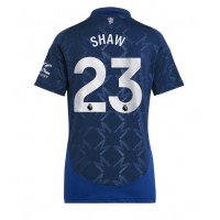 Maglia Calcio Manchester United Luke Shaw #23 Seconda Divisa Donna 2024-25 Manica Corta